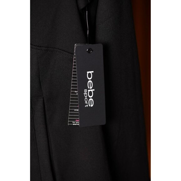 New! BEBE SPORT RIB MIX JACKET 22% SPANDEX BLACK | MEDIUM | BB2442A | MSRP $99 - Picture 8 of 12